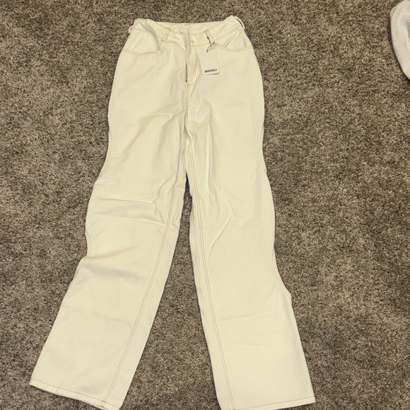 Brashali Denver Pants with cut out sides in Cream - Picture 1 of 5
